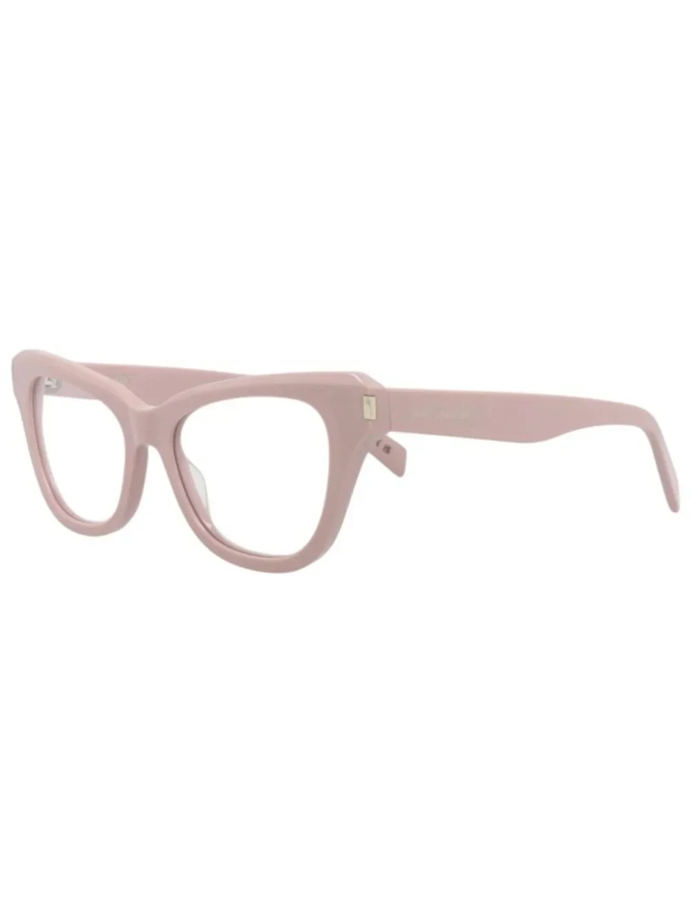 New Saint Laurent Women's Eyeglasses Cat Eye Recycled Acetate Frame Pink Pink